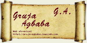 Gruja Agbaba vizit kartica